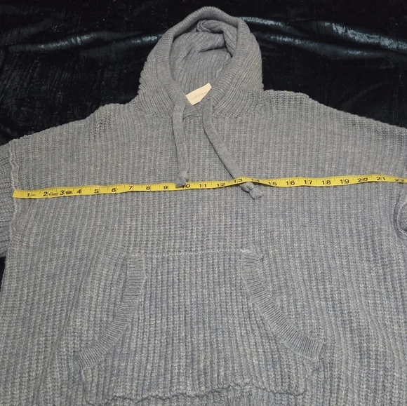 Cozy Casual Waffle Knit Hoodie Sweater   Oversized Pullover for Fall & Winter SM - Picture 5 of 8